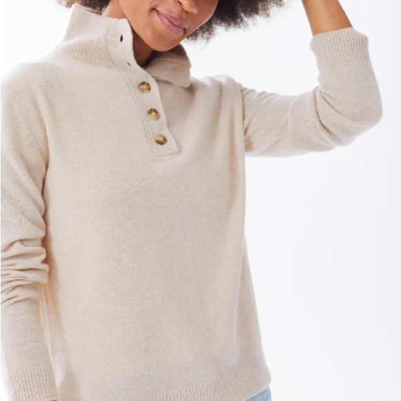 Alice Walk Sweaters - Alice Walk Cashmere Getaway Henley Button Cozy Sweater Sz M